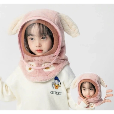 Mũ lông cừu trùm đầu 3in1 chống gió, che tai kèm kính ấm mùa đông bé - Giá 92.950₫
