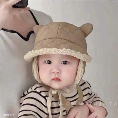 Mũ lông tai gấu bịt tai giữ ấm mùa đông cho bé 2-5 tuổi - Giá 75.800 VND 2
