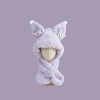 Mũ lông thỏ Kurumi & Labubu giữ ấm cho bé, kèm khăn mềm cotton, giảm giá 119k 2
