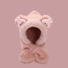 Mũ lông thỏ Kurumi & Labubu giữ ấm cho bé, kèm khăn mềm cotton, giảm giá 119k 6