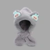 Mũ lông thỏ Kurumi & Labubu giữ ấm cho bé, kèm khăn mềm cotton, giảm giá 119k 9