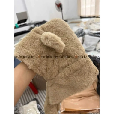Mũ nón lông liền khăn giữ ấm bé hình gấu siêu dễ thương 6m-3 tuổi mùa đông ấm áp 4 Mũ nón lông liền khăn giữ ấm bé hình gấu siêu dễ thương 6m-3 tuổi mùa đông ấm áp 4
