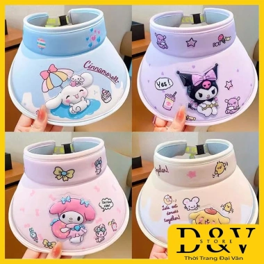 Mũ nửa đầu bé KUROMI vành rộng mùa hè, thiết kế đáng yêu 2-12 tháng, giảm còn 65.000đ