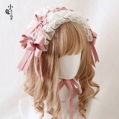 Mũ Phẳng Lolita Nhật Bản Thanh Lịch - Ren, Băng Đô, Hoa Cưới, Nơ - Giá 241.379 VND 3 Mũ Phẳng Lolita Nhật Bản Thanh Lịch - Ren, Băng Đô, Hoa Cưới, Nơ - Giá 241.379 VND 3
