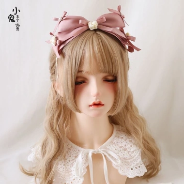 Mũ Phẳng Lolita Nhật Bản Thanh Lịch - Ren, Băng Đô, Hoa Cưới, Nơ - Giá 241.379 VND