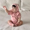 Mũ Tai Thỏ 2 Màu Xinh Xắn cho Bé Sơ Sinh 0-12 Tháng - Giá Ưu Đãi 15.000 VND 2