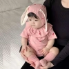 Mũ Tai Thỏ 2 Màu Xinh Xắn cho Bé Sơ Sinh 0-12 Tháng - Giá Ưu Đãi 15.000 VND 5