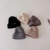 Mũ thêu trái tim dệt kim bé gái, len màu trơn, móc bonnet, giảm còn 56.900₫ 5