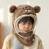 Mũ trẻ em dày dặn, trùm đầu và kính chắn gió tháo rời, lông cừu mềm mại hoạt hình 10