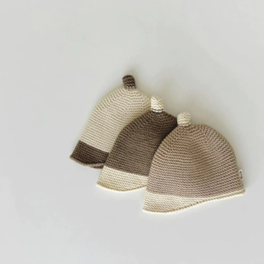 Mũ Trẻ Em Dệt Kim Ngắn – Mũ len thời trang Hàn Quốc cho bé 6‑24 tháng, chỉ 44.500₫