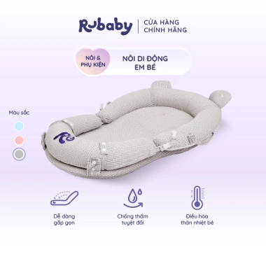 Mua 1 Tặng 1 Nôi Di Động Rubaby - Gấp Gọn, Êm Ái, Bảo Vệ Khung Xương Bé - 2.07 Triệu