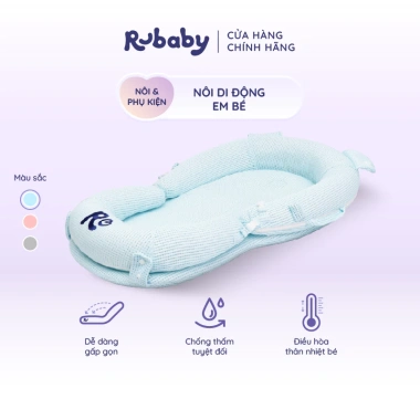 Mua 1 Tặng 1 Nôi Di Động Rubaby - Gấp Gọn, Êm Ái, Bảo Vệ Khung Xương Bé - 2.07 Triệu