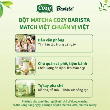Mua 10 Tặng 1 Combo 10 Bột Matcha Barista 200gr - Matcha Latte và Mứt Bánh Kẹo