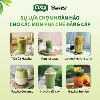 Mua 10 Tặng 1 Combo 10 Bột Matcha Barista 200gr - Matcha Latte và Mứt Bánh Kẹo