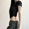 Mua 2 áo tặng dây chuyền – Áo Croptop cổ vuông 2 khoen lưng mút ngực 94.050₫ 3
