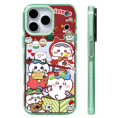 Mùa Đông Dễ Thương Chiikawa Ốp Lưng Sạc Không Dây iPhone 12‑17 Pro Max Silicone Suốt Chống Sốc 6