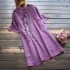 Mùa Hè 2.025 Áo Đầm Dân Tộc Nữ Thời Trang Vải Lanh Cotton Thêu Giá chỉ 315.423₫ 10
