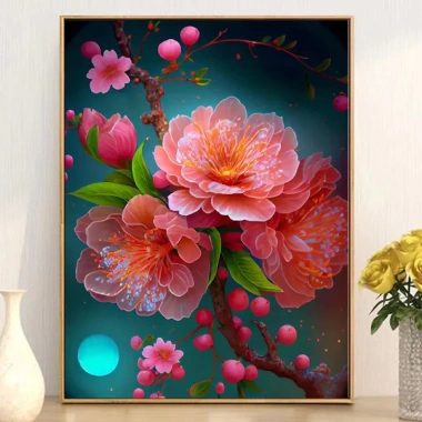 Mùa Xuân 2.025 - Hoa Đào Cross Stitch Chữa Bệnh, Thêu Handmade Thêu, Hoa In Chữ Thập