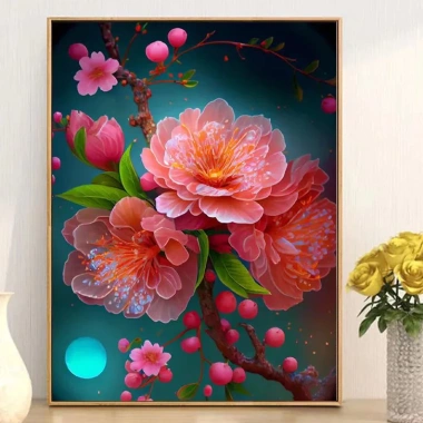 Mùa Xuân 2.025 - Hoa Đào Cross Stitch Chữa Bệnh, Thêu Handmade Thêu, Hoa In Chữ Thập