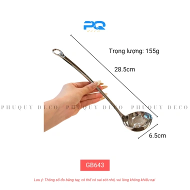 Muôi múc canh lẩu dài thép không gỉ 18/10 Gb642 Mở nắp chai chỉ 145.000₫