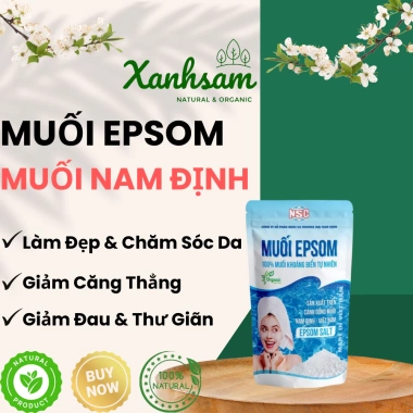 Muối Tắm Epsom Tự Nhiên 200gr Muối Nam Định XanhSam Organic Giá 77,500đ