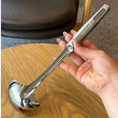Muôi táo chockmen inox 18/10 cán dài - Múc canh, muỗng rây lọc ăn lẩu giá ưu đãi 185.000 VND
