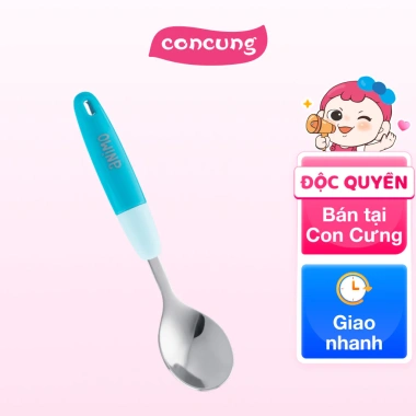 Muỗng inox Animo cho bé tự tập ăn màu xanh RK3.807 - An toàn nhẹ, thiết kế trẻ em 2