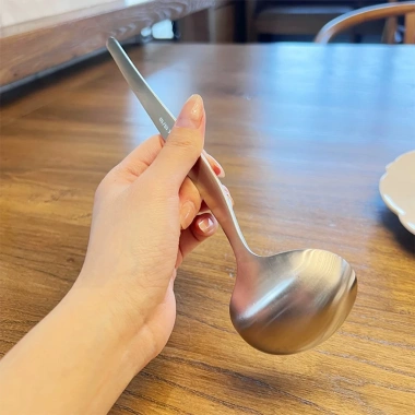 Muỗng múc canh inox 18/10 ckm128 - Đựng bát soup, mài mờ, giảm giá 115k