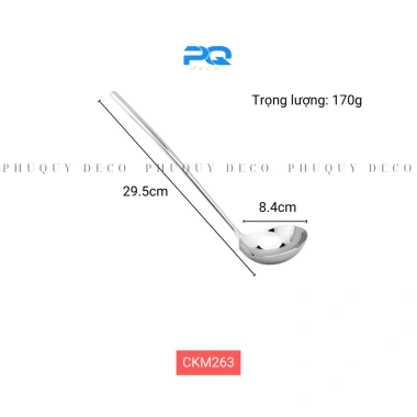 Muỗng múc canh tay cầm dài Chockmen inox 18/10 C263 - Giá chỉ 215.000đ