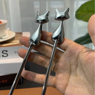 Muỗng múc canh tay dài hình mèo dễ thương inox 18/10 - Thìa soup tiện lợi, giá 169k