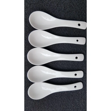 Muỗng sứ cao cấp dài 12‑13.8cm ăn cơm súp cháo, gốm sứ sang trọng, chỉ 9.000₫ 6