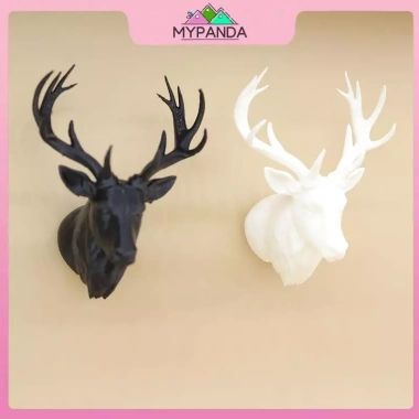 MYPANDA 1/12 Nhà Búp Bê Đầu Hươu Treo Tường Trang Trí Giáng Sinh Thu Nhỏ 3