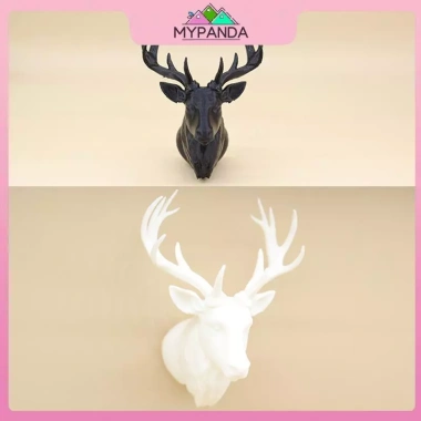 MYPANDA 1/12 Nhà Búp Bê Đầu Hươu Treo Tường Trang Trí Giáng Sinh Thu Nhỏ 5
