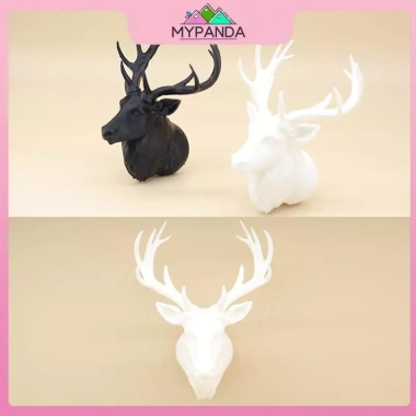 MYPANDA 1/12 Nhà Búp Bê Đầu Hươu Treo Tường Trang Trí Giáng Sinh Thu Nhỏ 6