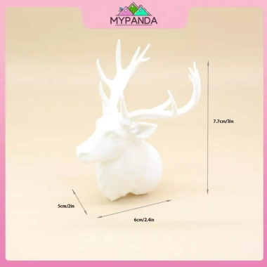 MYPANDA 1/12 Nhà Búp Bê Đầu Hươu Treo Tường Trang Trí Giáng Sinh Thu Nhỏ 8
