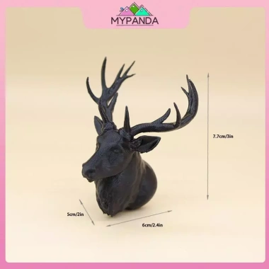 MYPANDA 1/12 Nhà Búp Bê Đầu Hươu Treo Tường Trang Trí Giáng Sinh Thu Nhỏ 9