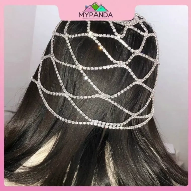 MYPANDA Dây chuyền đầu cưới kim cương giả lưới pha lê sang trọng - Giá ưu đãi 176.904 VND
