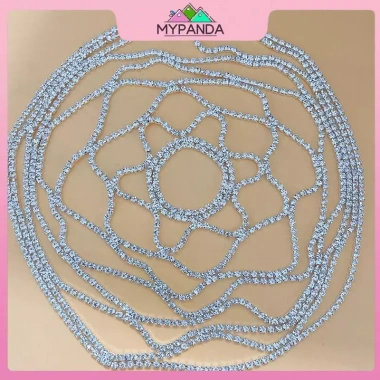 MYPANDA Dây chuyền đầu cưới kim cương giả lưới pha lê sang trọng - Giá ưu đãi 176.904 VND 5 MYPANDA Dây chuyền đầu cưới kim cương giả lưới pha lê sang trọng - Giá ưu đãi 176.904 VND 5