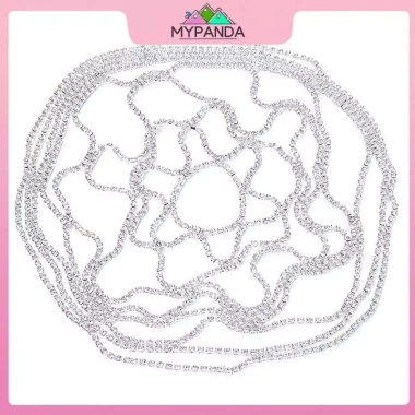 MYPANDA Dây chuyền đầu cưới kim cương giả lưới pha lê sang trọng - Giá ưu đãi 176.904 VND