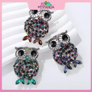 MYPANDA Phụ Kiện Thời Trang Retro Cá Tính Nữ - Họa Tiết Cú & Đá Giả Kim Cương, Giảm Giá Đến 23% (64.460₫)