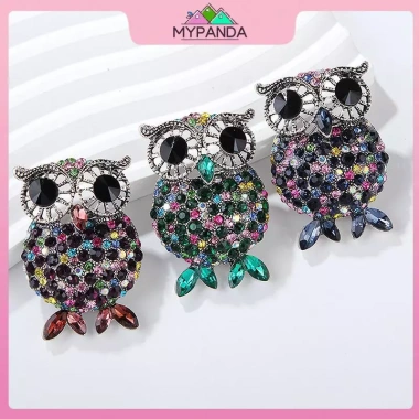 MYPANDA Phụ Kiện Thời Trang Retro Cá Tính Nữ - Họa Tiết Cú & Đá Giả Kim Cương, Giảm Giá Đến 23% (64.460₫)