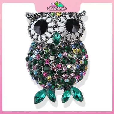 MYPANDA Phụ Kiện Thời Trang Retro Cá Tính Nữ - Họa Tiết Cú & Đá Giả Kim Cương, Giảm Giá Đến 23% (64.460₫)