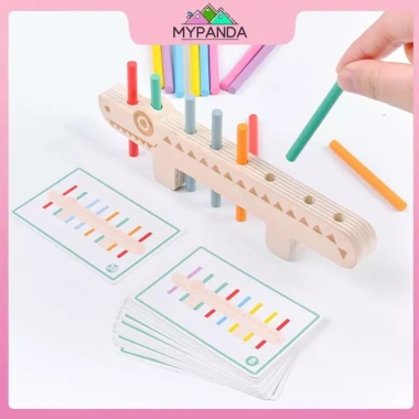 MYPANDA Xương Cá Ghép Đôi Gỗ - Đồ chơi Montessori Giá 100.200 VND, phát triển nhận thức màu sắc và vận động