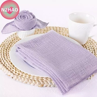 N2HAO 10 chiếc 32x32cm Gạc Cotton Khăn Ăn Tái Sử Dụng Trà Tiệc Cưới Giáng Sinh 2 N2HAO 10 chiếc 32x32cm Gạc Cotton Khăn Ăn Tái Sử Dụng Trà Tiệc Cưới Giáng Sinh 2