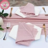 N2HAO 10 chiếc 32x32cm Gạc Cotton Khăn Ăn Tái Sử Dụng Trà Tiệc Cưới Giáng Sinh 3
