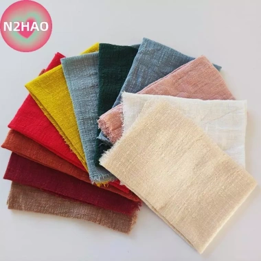 N2HAO 10 chiếc 32x32cm Gạc Cotton Khăn Ăn Tái Sử Dụng Trà Tiệc Cưới Giáng Sinh