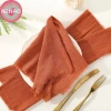 N2HAO 10 chiếc 32x32cm Gạc Cotton Khăn Ăn Tái Sử Dụng Trà Tiệc Cưới Giáng Sinh 7