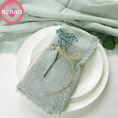N2HAO 10 chiếc 32x32cm Gạc Cotton Khăn Ăn Tái Sử Dụng Trà Tiệc Cưới Giáng Sinh 10 N2HAO 10 chiếc 32x32cm Gạc Cotton Khăn Ăn Tái Sử Dụng Trà Tiệc Cưới Giáng Sinh 10