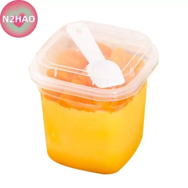 N2HAO 20 Cốc Nhựa 220/280ml Có Nắp Thìa Pudding Cup Bánh Cốc Thạch Sữa Chua 126.720₫ 5