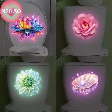 N2HAO Decal Stier Dán Tường Tắm Dạ Quang - Chống Thấm PVC, Đèn Ngủ Sen, 52.910₫